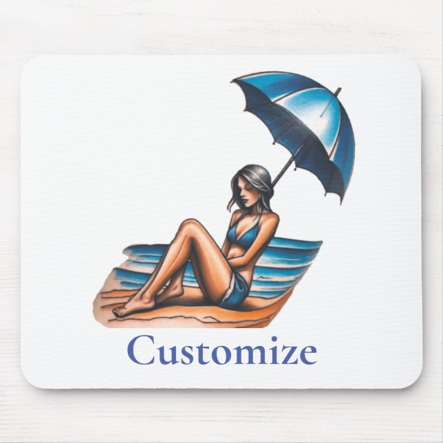 Mousepad Bikini Girl Beach Nápoles Thunder_Cove (Frente)