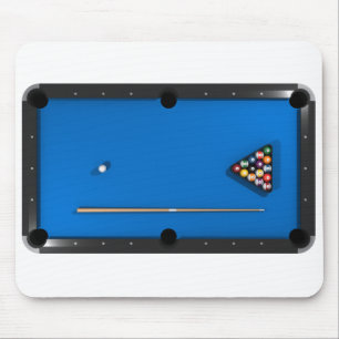 Mousepad Bilhar/mesa de bilhar: Azul sentido: