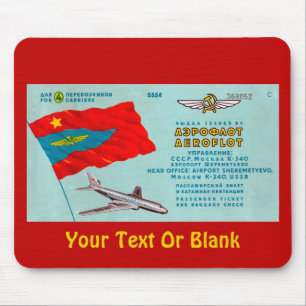 Mousepad Bilhete do passageiro de Aeroflot