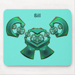 Mousepad BILL~ Múltiplos Verdes ~ BIZARRE Fractal ~