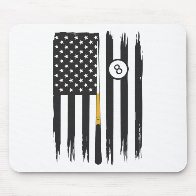 Mousepad Billiard Piscina Player Billiards Mesa Eua América (Frente)