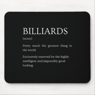 Mousepad Billiards Definition - Engraçado Sarcástico Billia