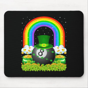 Mousepad Billiards Lover Rainbow Leprechaun Billiards Rua P