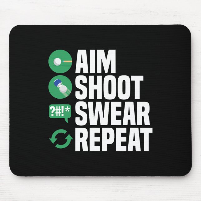 Mousepad Billiards Piscina Aim Shoot Jura Engraçado (Frente)