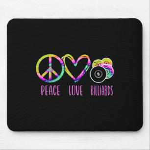 Mousepad Billiards Piscina Player Ball Tie Dye Girl Retro V