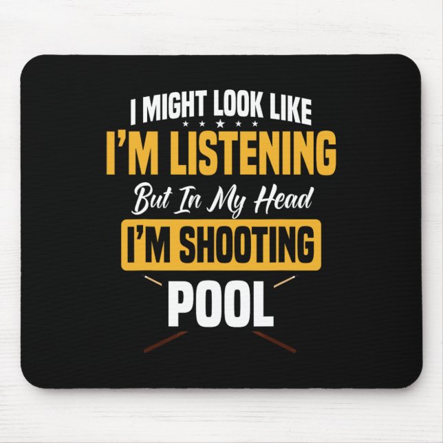 Mousepad Billiards Player Piscina Mesa Snooker Pirâmide Bil (Frente)
