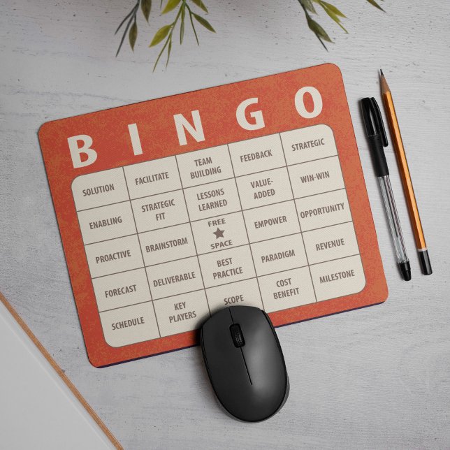 Mousepad Bingo (Searching for office gift ideas? Look no further... we've got you covered.)