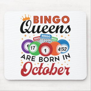 Mousepad Bingo Birthday Bingo Queens são Nasceres em outub