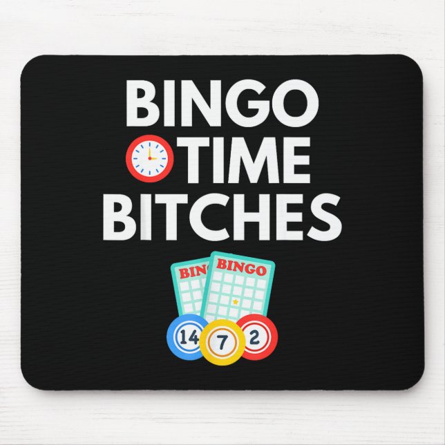 Mousepad Bingo Time Es Funny Bingo Player Game Lover Gift H (Frente)