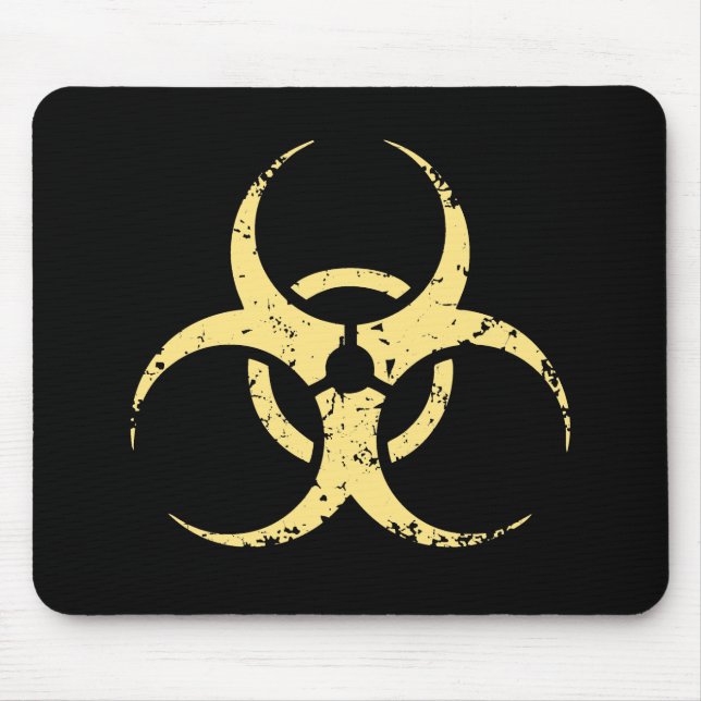 Mousepad Biohazard - dist - amarelo (Frente)