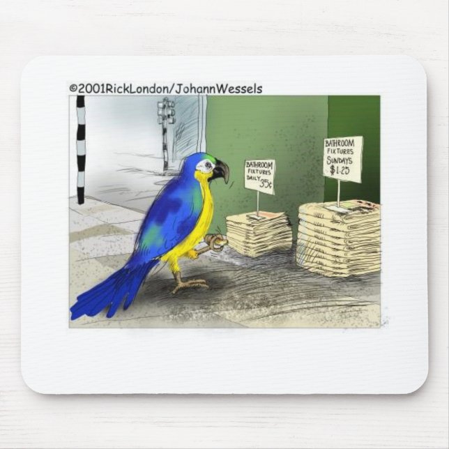 Mousepad Bird Bathroom Fixtures Funny Gifts & Tees (Frente)