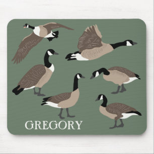 Mousepad Bird Lovers Canada Geese Ilustração Personalizad
