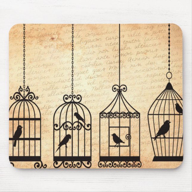 Mousepad Birdcage Silhouettes (Frente)