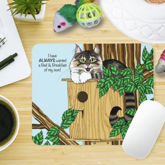 Mousepad Birdhouse Bed Brefast Cat (Criador carregado)