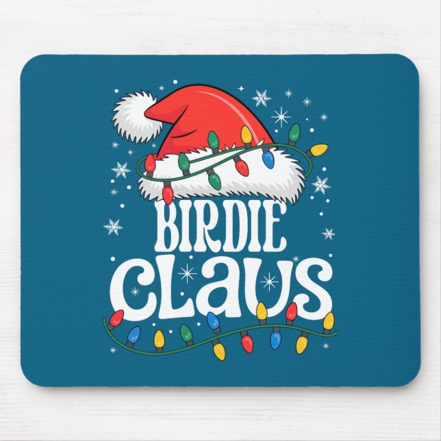 Mousepad Birdie Claus Funny Xmas Christmas Grandma Holiday  (Frente)