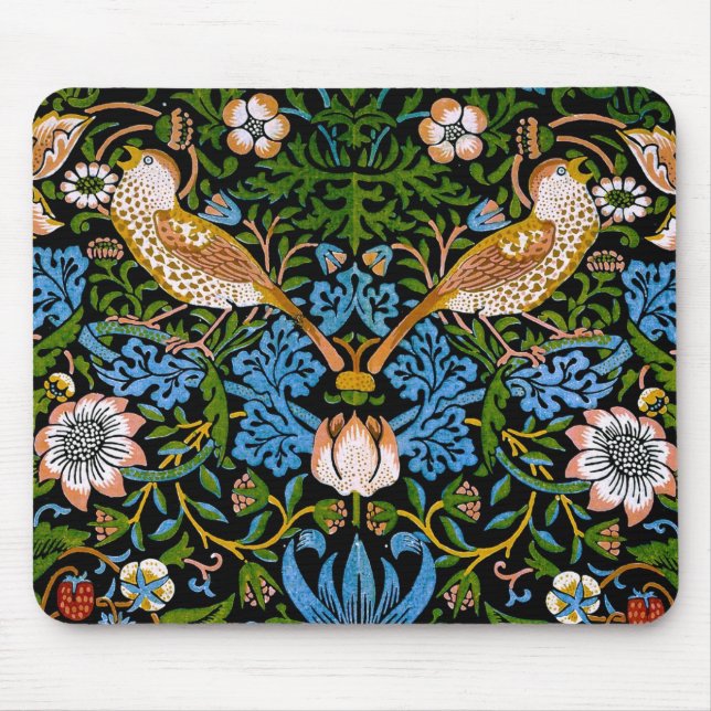 Mousepad Birds & Strawberry William Morris Fine Art (Frente)