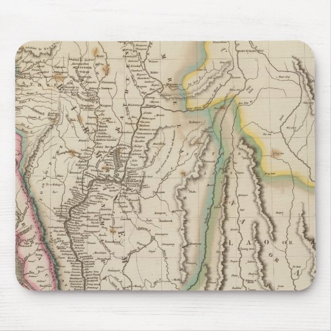 Mousepad Birmah, Anam, Sião, Tailândia (Frente)