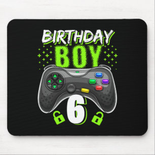 Mousepad Birthday Boy 6 Video Game Controller Gamer 6 Bir