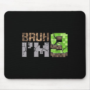 Mousepad Birthday Boy 9th Bruh Im 9 Anos Antiga Gamer Pixel