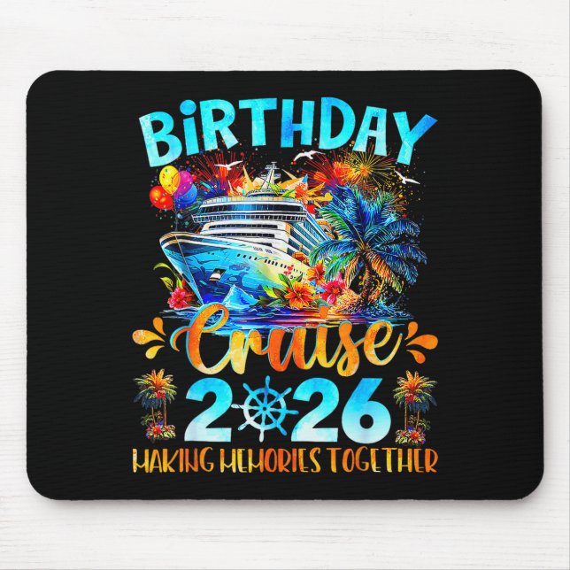 Mousepad Birthday Cruise 2026 Making Memories Together Fami (Frente)