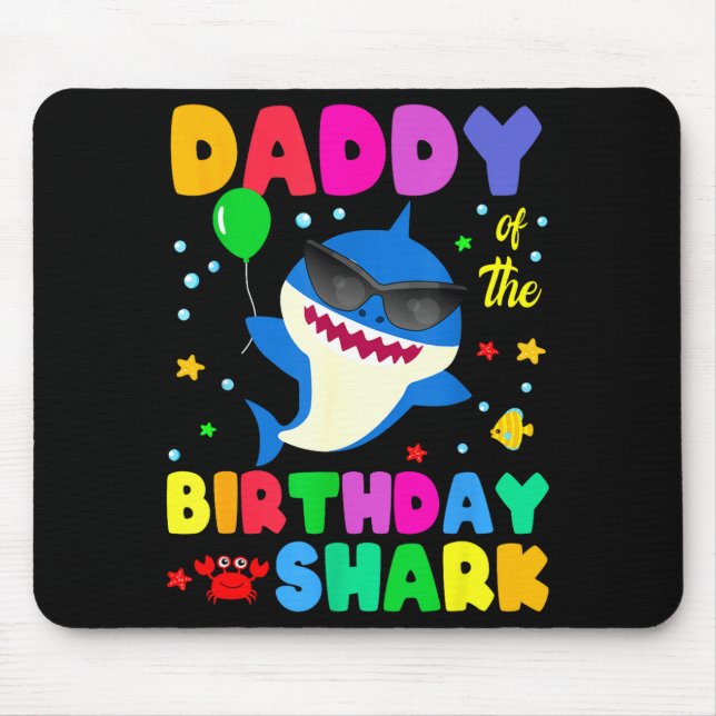 Mousepad Birthday Family Daddy Of The Birthday Boy Girl Sha (Frente)