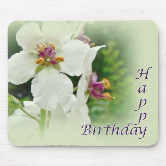 Mousepad Birthday Moth Mullein Wildflower (Frente)