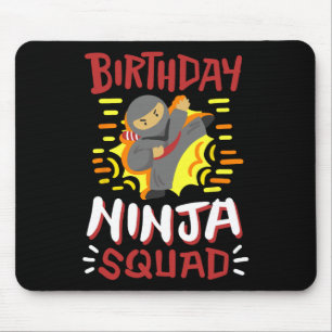 Mousepad Birthday Ninja Squad Karate Girls Garotas Crianças