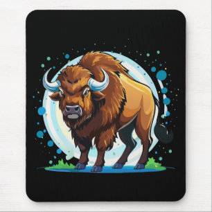 Mousepad bisão de chifre grande