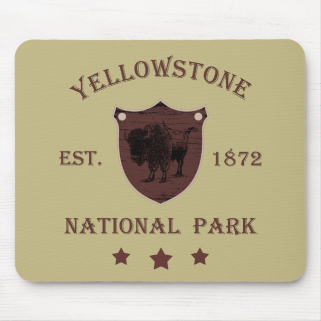 Mousepad Bisão Parque Nacional de Yellowstone (Frente)
