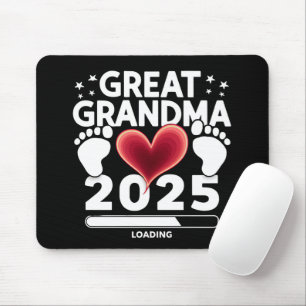 Mousepad Bisavó carregando anúncio de gravidez de 2025