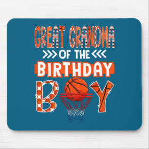 Mousepad Bisavó do Menino de Aniversário Amante de Basquete