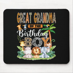 Mousepad Bisavó do Menino de Aniversário Safari da Selva An