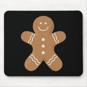 Mousepad Biscoito de Gingerpão Cookie Biscuit Comida de div