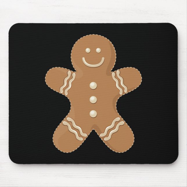 Mousepad Biscoito de Gingerpão Cookie Biscuit Comida de div (Frente)