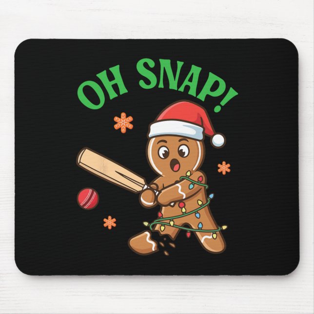 Mousepad Biscoito De Natal De Rengue Funny Gingerbread Cric (Frente)