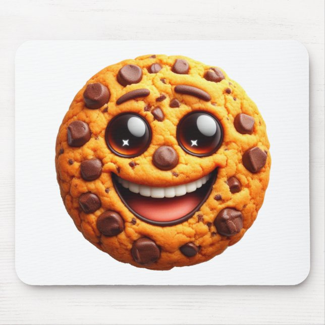 Mousepad Biscoito sorridente. (Frente)