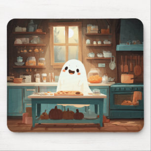 Mousepad Biscoitos-fantasma-bonitinhos - Pão-Mão-Mocinho-Lo
