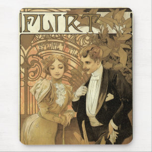 Mousepad Biscoitos Flirt Art Nouveau Vintage, Alphonse Much