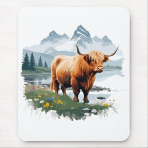 Mousepad Bison Vetor Art Animal Na Natureza Majestosa