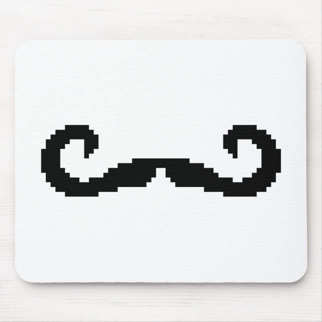 Mousepad Bit Pixel Handlebar Mustache (Frente)