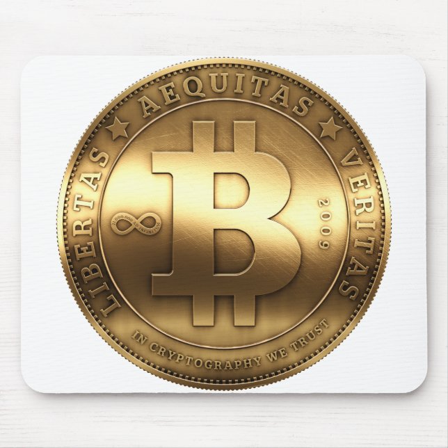 Mousepad Bitcoin de bronze (Frente)