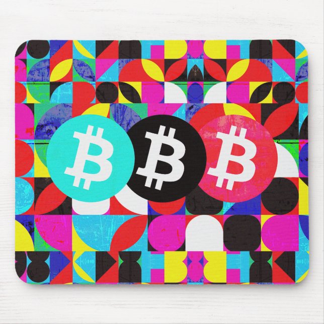 Mousepad Bitmoney colorido (HD vibrante) (Frente)