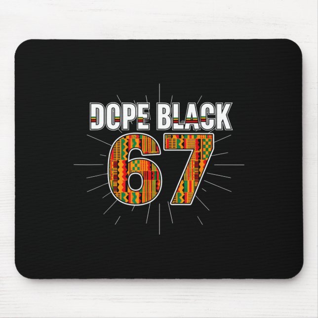 Mousepad Black 67 Black History Month Six Seven Meme  (Frente)