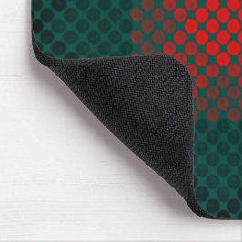 Mousepad Black and red balls or holes over green background