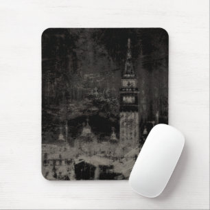 Mousepad Black and Taupe Distress Skyline Veneice Itália