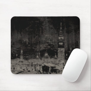 Mousepad Black and Taupe Distress Skyline Veneice Itália