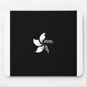 Mousepad Black Bauhinia Wilted Petals Flag Hong Kong