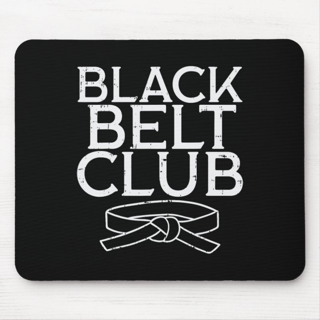 Mousepad Black Belt Club Legal Karate Taekwondo Kung Fu Jiu (Frente)