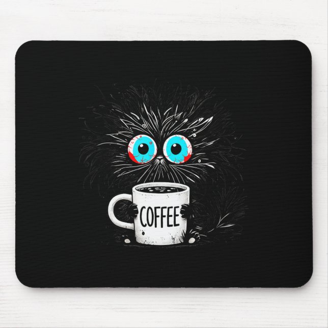 Mousepad Black Cat Its Fine Im Fine Everything Is Fine Funn (Frente)