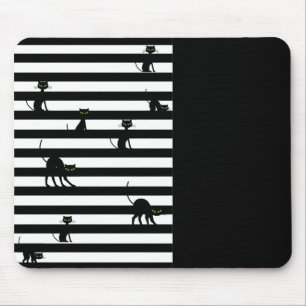 Mousepad Black Cat & Strike Color Block